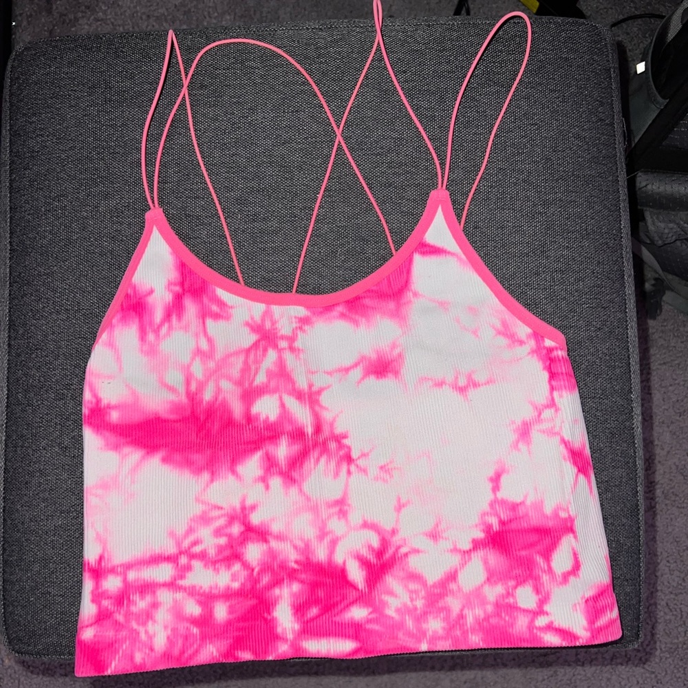 Bungee tie dye cropped cami